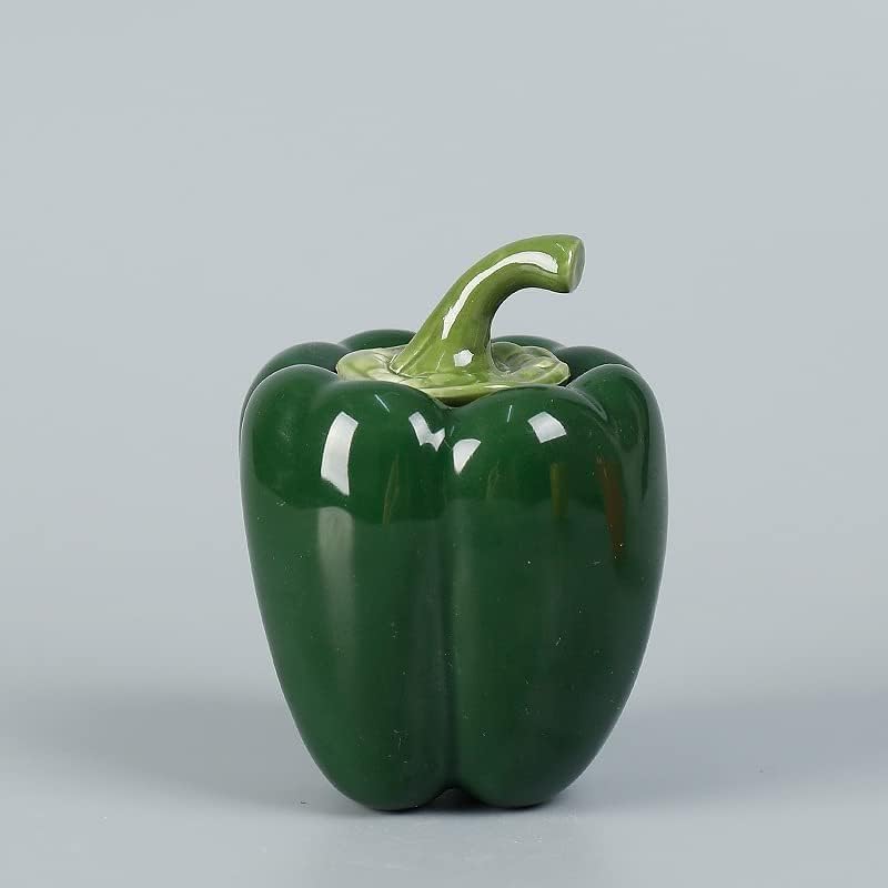 Ceramic Sugar Bowl Pepper Shape Container Candy Dish Food Storage Jar with Lid
