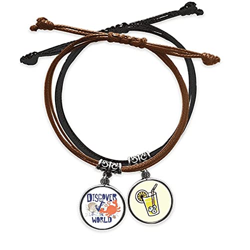 Bracelet corde marin crabe chaîne de main cuir homme femme