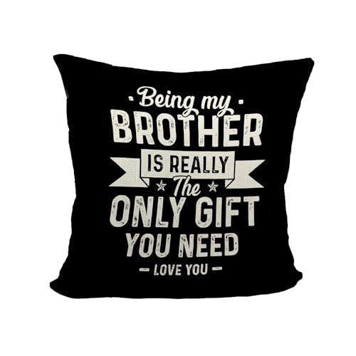Mancheng-zi Fronhas de almofada de 45,7 x 45,7 cm, presentes para irmão de irmão e irmã, presentes de melhor irmão, presentes de almofada para irmão de irmã, Being My Brother is Really The Only