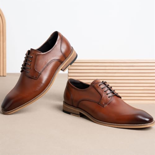Image of Jousen Mens Dress Shoes Leather Oxford Classic Shoes Formal Business Dress Shoes for Men