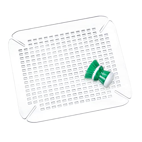 iDesign Large Sink Mat for Bottom of Kitchen Sink - Clear