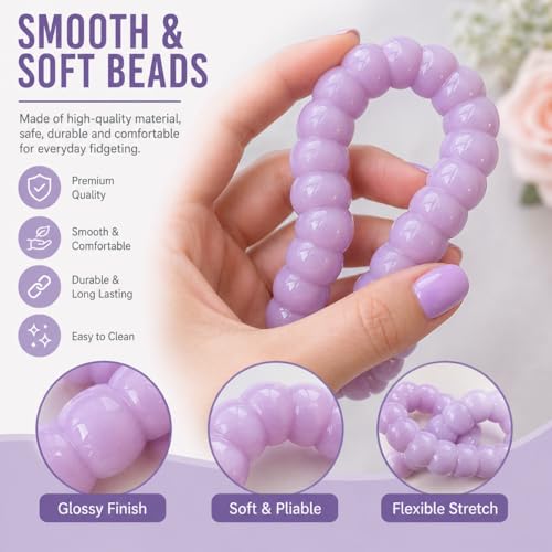Image of Fidget Bracelet Fidget Adults Anxiety Relief Items Bodhi Beads Jewelry Stretch Sensory Beaded Bracelets for Women Men Christmas Stocking Stuffers
