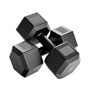 Bodyfit Hex Dumbbells for Home Gym Equipment Fitness Home Workout, Gym Pvc Dumbbells Easy Grip & Anti- Slip Dumbbells Weights. (2Kg Set)