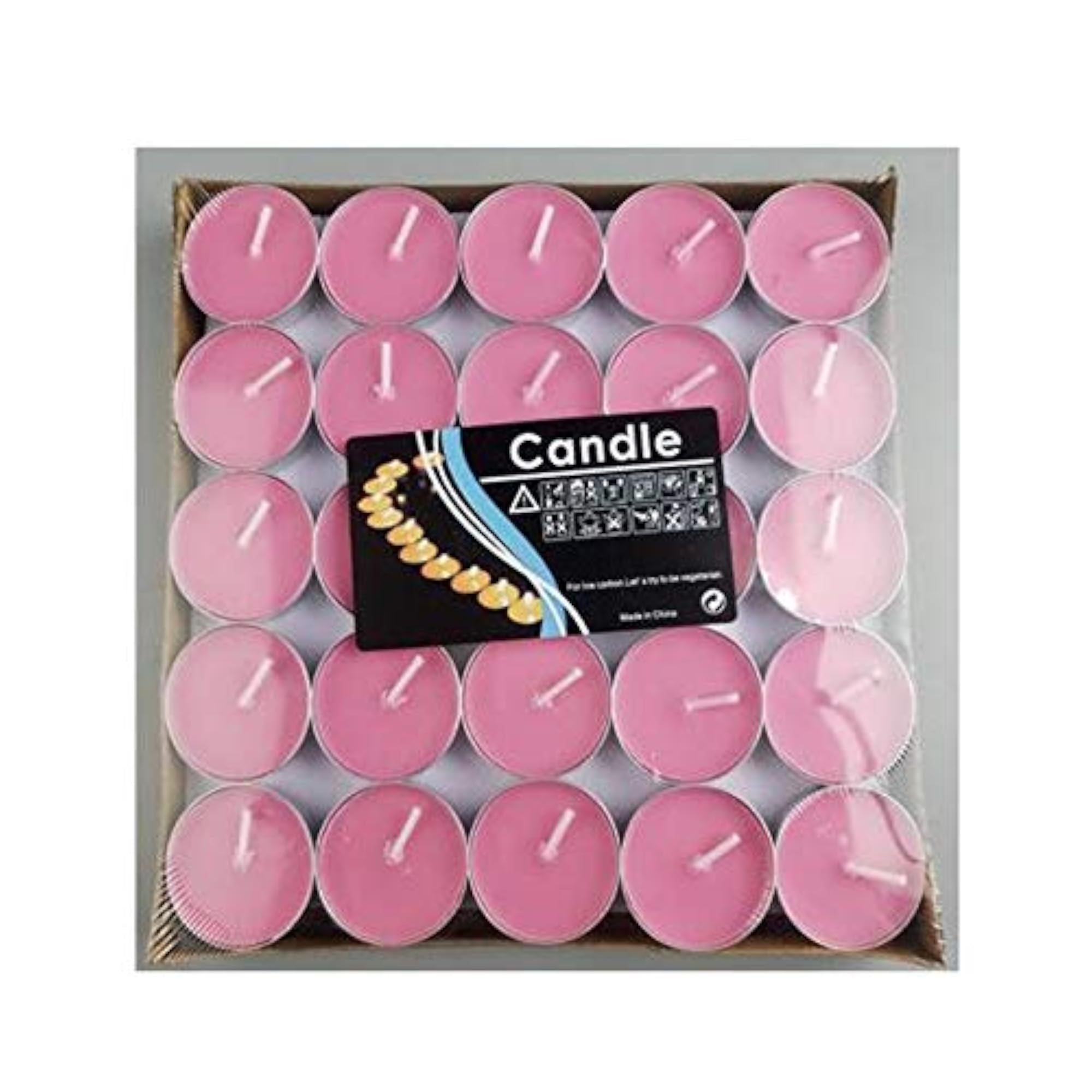 50 Pack Unscented Tealight Candles, Bulk for Home Decor