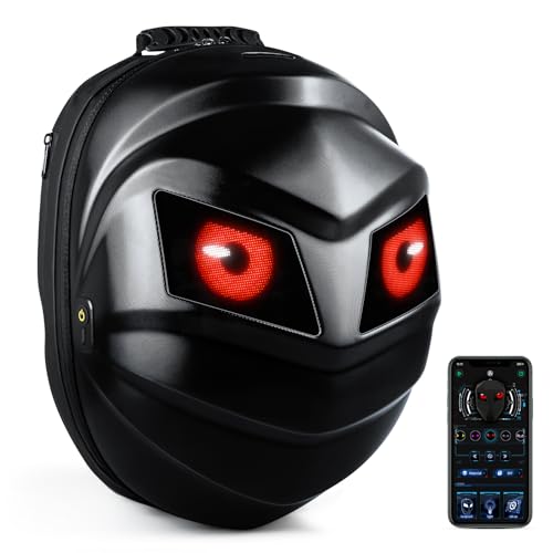 Gelrova Black Knight LED Motorcycle Backpack, Hard Case Riding Waterproof,...