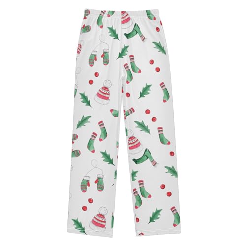 Boys' Pants Christmas Decor Long Bottoms Jogger Pants Elastic Waist Trousers with Pockets S-XL