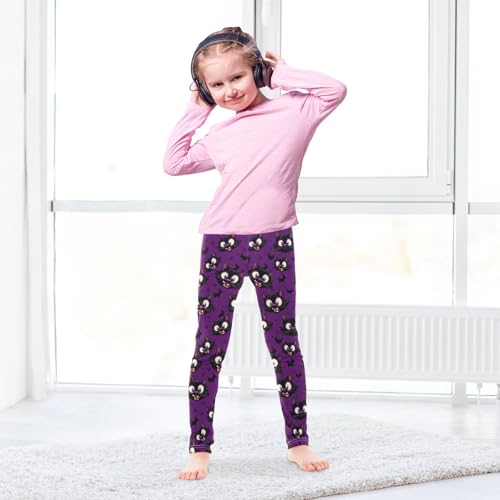 Girls' Athletic Leggings Ankle Length Yoga Dance Pants Kids Teen 4T Bat Cat4