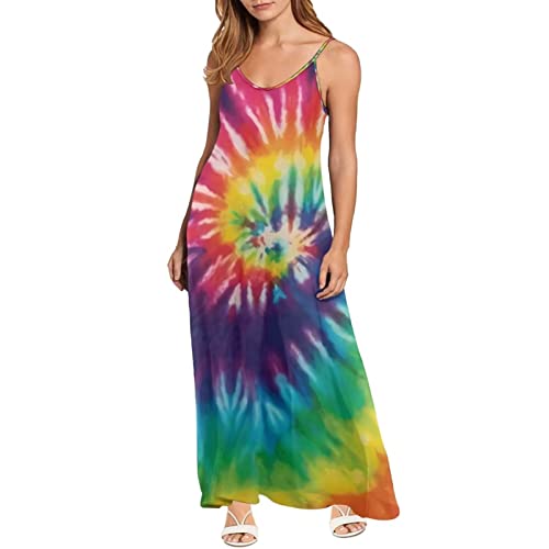 Robe d'été décontractée sans manches tie-dye XL parfaite pour vos vacances balnéaires