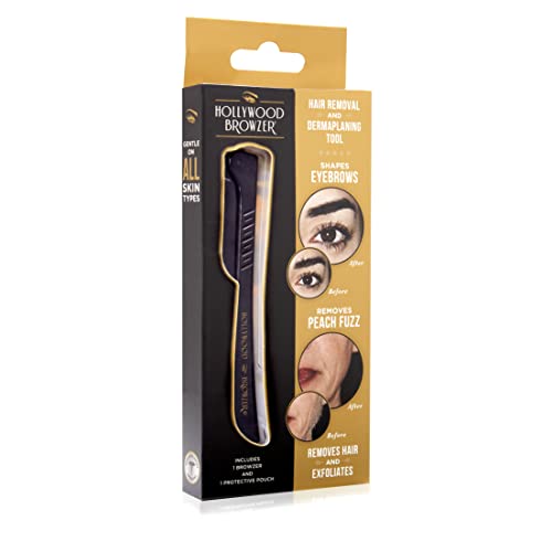 Hollywood Browzer Black Dermaplaning Face Blade for Men and Women