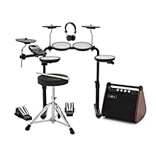 FOR ADULTS AND KIDS: 7-pice set comes with a full range of accessories, suitable for both children and adults. ADJUSTABLE HEIGHT: The drum set can be set up at any height, accommodating players of all sizes for maximum comfort. COMPACT & FOLDABLE: De...