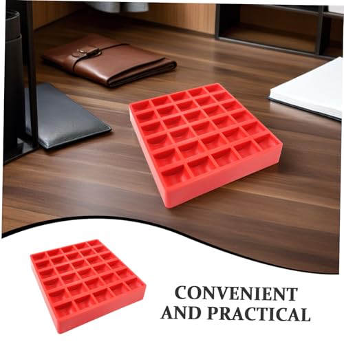 Caja organizadora para monedas color rojo miniatura 3