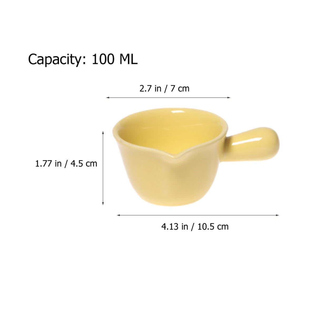5 Stück Keramik Milchkännchen mit 100ml Fassungsvermögen und Griff Milchspender für Kaffeehaus und Restaurant Leicht zu Bedienen Einzigartiger Ausguss