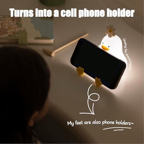 Veilleuse fleur canard idée cadeau naissance lampe rechargeable - 5