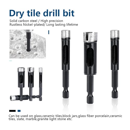 Foret trous de verre pour installer une paroi de douche