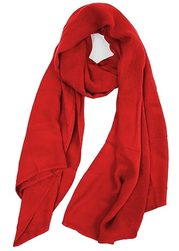 Van Der Rich ® - Bufandas Chales Pashmina - Mujer (Liso-Rojo)