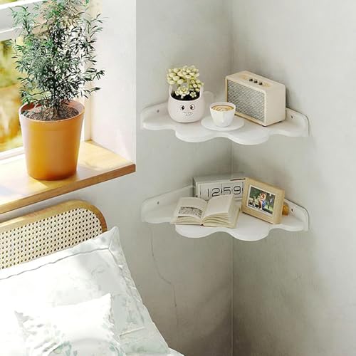 Étagère d'angle flottante étagères en forme de support d'espace pour chambre