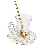 Tasse à café en verre: avec un design de cuillère et de soucoupe, vous pouvez ainsi définir cette tasse comme vous le souhaitez et en profiter quand vous le souhaitez, une tasse à thé et des cuillères