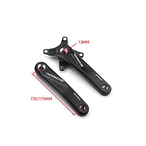 Pignone Per Pedivella Con Foro Quadrato Per Bicicletta, Pedivella Per Guarnitura MTB, Pedivelle Da 170 / 175Mm 104BCD 30-52T Corone Strette Larghe Per Mountain Bike 170mm / 36T