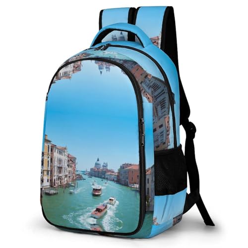 Sac à dos randonnée voyage Venise Italie taille unique avec poches multiples