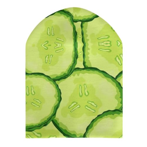 Cucumber Pattern Kids Beanie Hat for for Girls Boys Children Cap Winter Knitted Chemo Cancer Headwear Accessories Gifts Decoration Black3