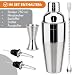 KRUMAD Cocktail Shaker Set 6 Teiliges, Edelstahl Shaker 750 ml mit Messbecher, Cocktail Set für Drinks, Barkeeper Set, Barset Mix Zubehör, Geschenk, Home Bar, Für Martini, Margarita