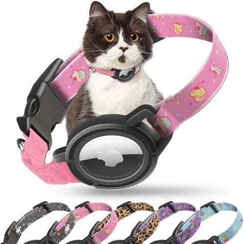 Pet Supplies Upgraded AirTag Cat Collar, FEEYAR AntiScratch Cat