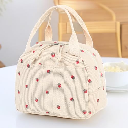 Bluboon Lunch Bag for Women Men Cute Corduroy Lunch Tote Bags Reusable Insulated Lunch Box Large Capacity Reusable Insulated Cooler for Work Picnic or Travel (Corduroy strawberry) Bluboon Lunch Bag for Women Men Cute Corduroy Lunch Tote Bags Reusable Insulated Lunch Box Large Capacity Reusable Insulated Cooler for Work Picnic or Travel (Corduroy strawberry)