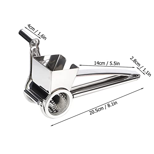 Rallador giratorio manual de acero inoxidable para queso y chocolate miniatura 3