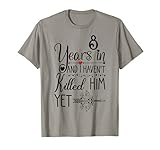 8th Wedding Anniversary for Her and Wife 8 Years of Marriage T-Shirt