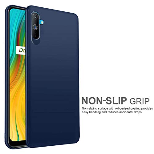 Image of TheGiftKart Imported Premium Rubberised Matte Soft Back Cover Case for Realme C3 (Blue)