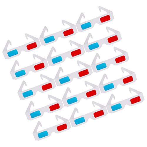 Angoily 40pcs Paper 3D Glasses Anaglyph Movies Glasses for Boys and Girls Adults Family