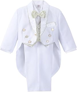 Lito Angels Baby Boys' Jacquard Classic Tuxedo Suit Formal Suits Outfit 5 Piece Set 015 Price In India