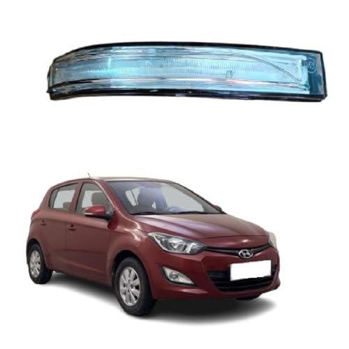 Image of ORVM Right Side View Mirror Indicator Lamp Light compatible with Hyundai I20 IST GEN, F /L 2008-2014 Year Model -Yellow with Scotch Lock (DRIVER SIDE)