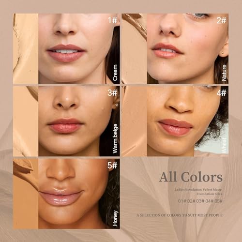 SWETIYOU Flawless Eraser Foundation Stick, Lightweight Buildable Medium-to-Full Coverage Dual Ended Makeup Stick, Multi-Use Face Makeup Bar with brush, Natural Finish