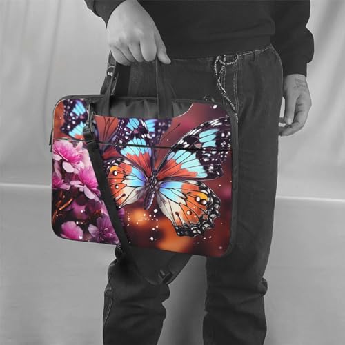 Maletín para portátil KHiry con estampado mariposas coloridas miniatura 6