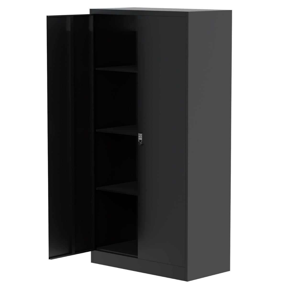 Mahmayi Modern Digital Cupboard - Secure, Stylish, and Adjustable Storage Solution for Documents, Home, and Office - Black