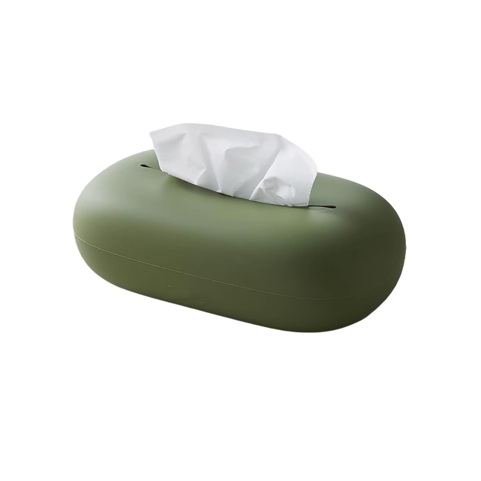 Tissue Dispenser Box Silicone Tissue Box Creative Napkin Organizer Decorative Covers Apartment Must Haves(Green)