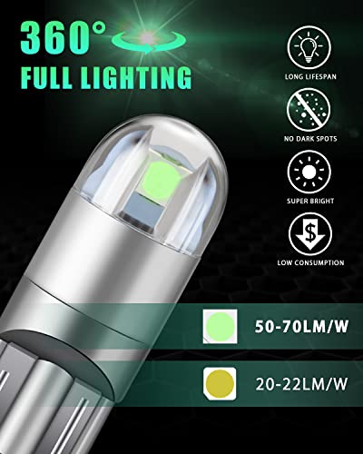 Bombillas Led T10 Para Auto Luz Interior 10 Piezas Ice Blue miniatura 5