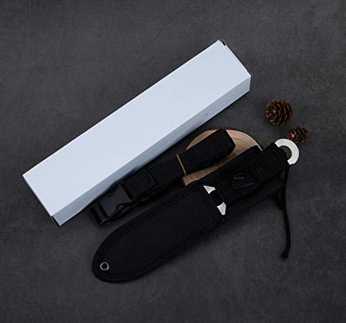 Gasher Straight Outdoor Survival Knives With Leg Straps & Sheath, Razor Sharp - Lightweight Diving Equipment For Spearfishing, Snorkeling, Hunting, Rescue & Water Sports #TOP2