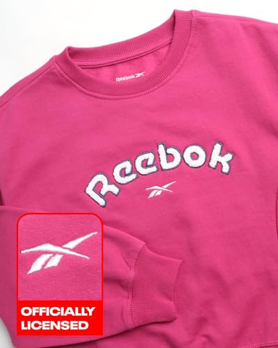 Reebok Girls' Sweatsuit - 2 Piece Performance Fleece Sweatshirt and Jogger Sweatpants - Active Set for Toddlers/Girls, 2T-6X3