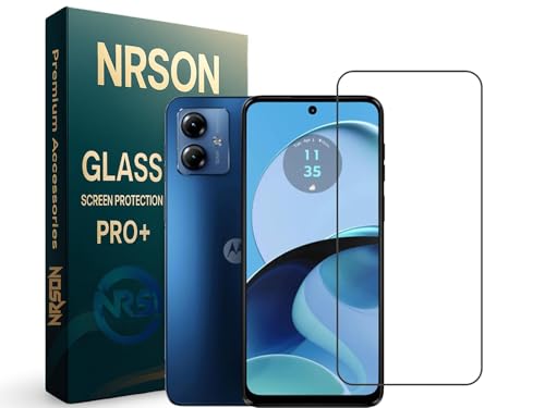 Image of NRSON Tempered Glass Screen Protector Compatible For MOTO G14 / Motorola G14 with Easy Self Installation Kit