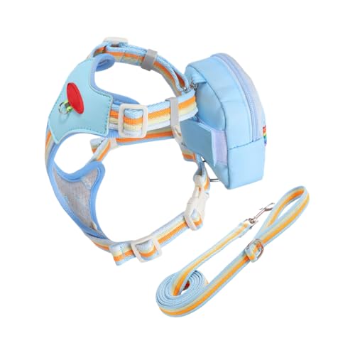 Chaleco de arnés para perro, suministros transpirables ajustables para mascotas, juego de arnés y cuerda de tracción para cachorros, para cachorros pequeños, medianos y grandes, caminatas diarias