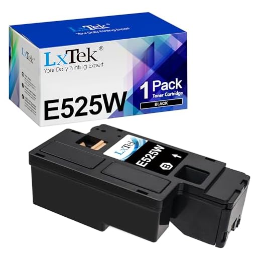 LxTek Compatible Toner Cartridge Replacement for Dell E525W E525DW E525 525 to use with E525W Color Laser Printer (1 Black, High Yield)