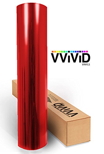 Image of VViViD Transparent Colorful Vinyl Window Tinting Sheets (10ft x 5ft, Red)