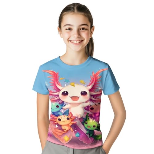 Image of WELLFLYHOM Kids Tshirts Girls Boys Short Sleeve Crewneck Tees Shirts Casual Sport Pullover Tops Size 3-16 Years