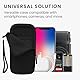 kwmobile Handytasche für Smartphones XXL - 7 - Neopren Handy Hülle Schwarz - Handy Tasche 17,7 x 8,5 cm Innenmaße
