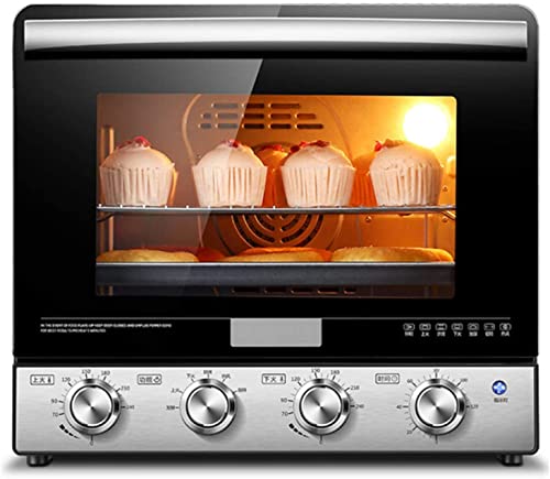 CAZARU Horno Horno de microondas Solo en Silver Tact Horno Individual eléctrico Incorporado - Horno halógeno de convección Premium de Acero Inoxidable Ideal para Asar, Hornear Happy Life