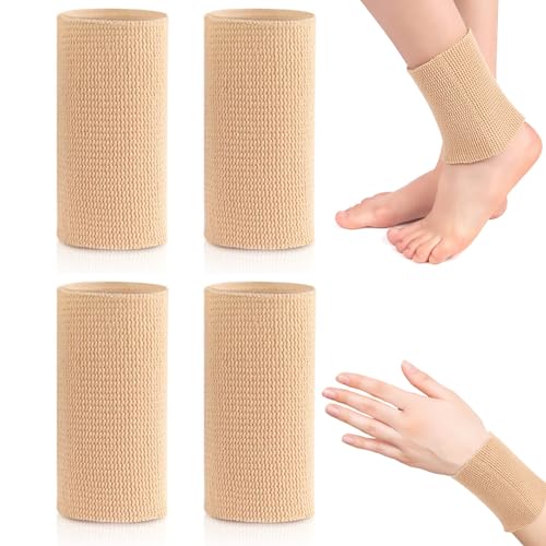 Tobillera Bunga Pads Para Patinadores ArtíSticos 4PCS de Gel Hidratante Calcetines de Patinaje ArtíStico Cortables Y Transpirables Manga de Tobillo de Alta Elasticidad Para ProteccióN deportiva