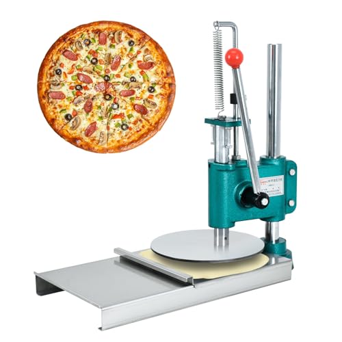 9.5 Inch Manual Pizza Dough Press Machine, Adjustable Thickness Household Dough Presser for Pizza Crust, Pastry, Hand Pies and Bread Dough Making