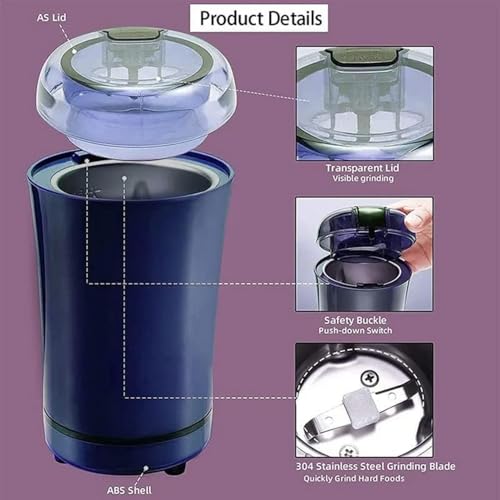 Image of Electric Coffee Grinder Stainles Steel Nuts Coffee Bean Grinding Machine Portable Kitchen Profession Ceramic Grinder Coffeeware
